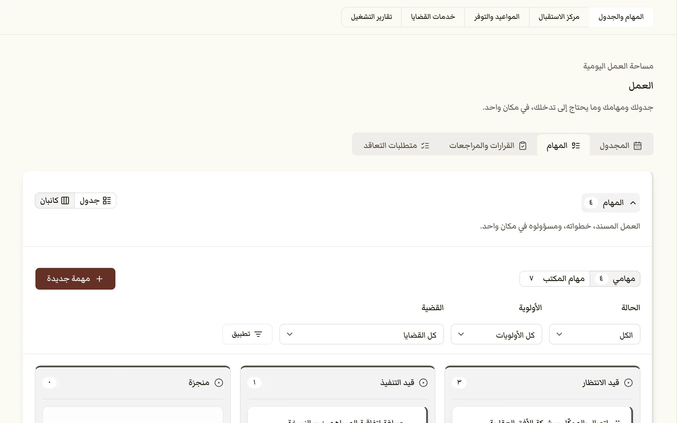 لوحة المهام